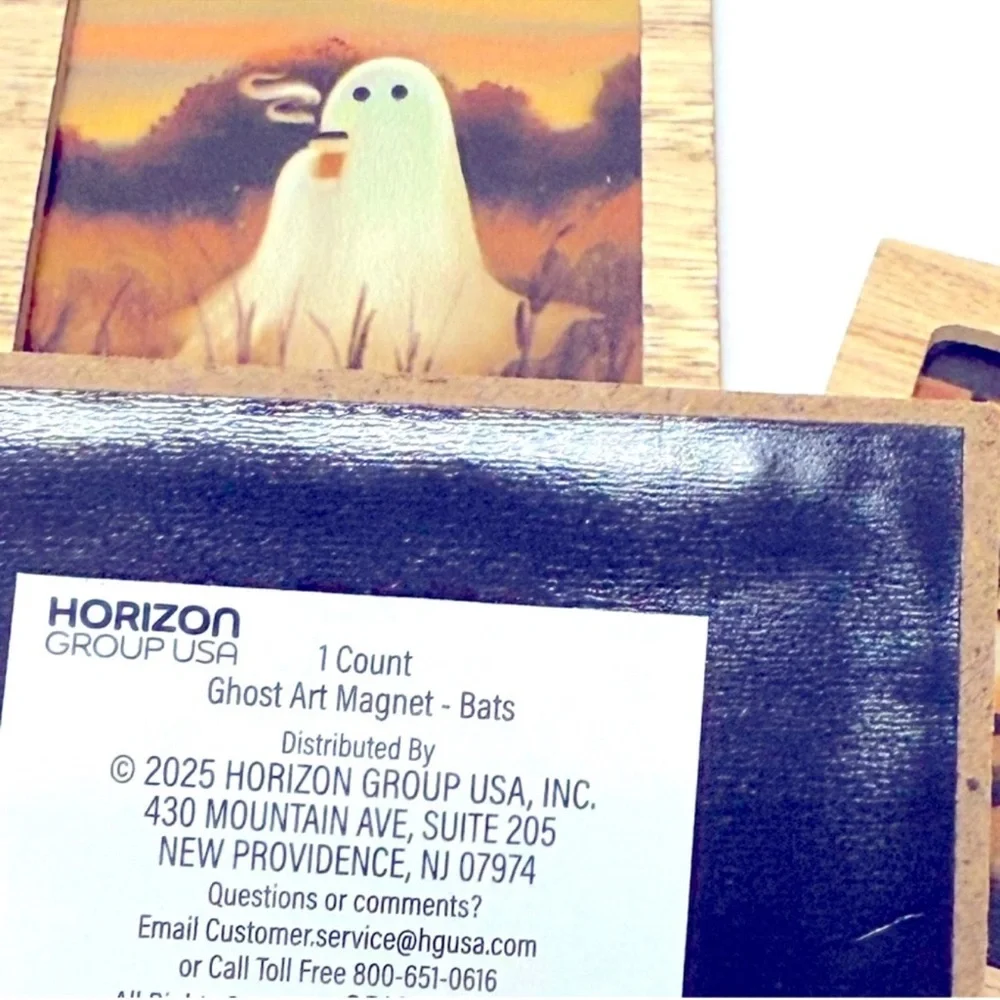 3 for $15 SALE Target Bullseye Playground Full Set of 3 Ghost Art Wooden Magnets
